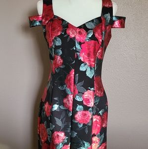 Enfocus Studio Metallic Floral Dress